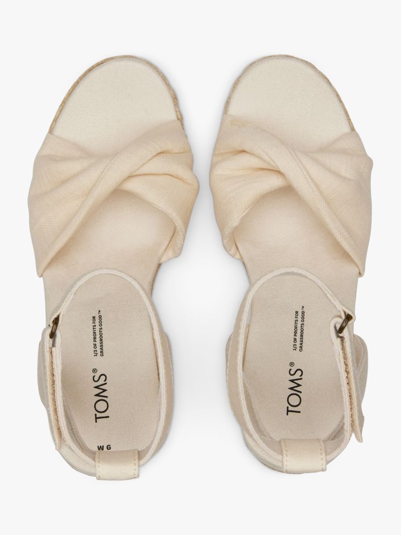 TOMS Marisela Wedge Sandals, Natural at John Lewis & Partners