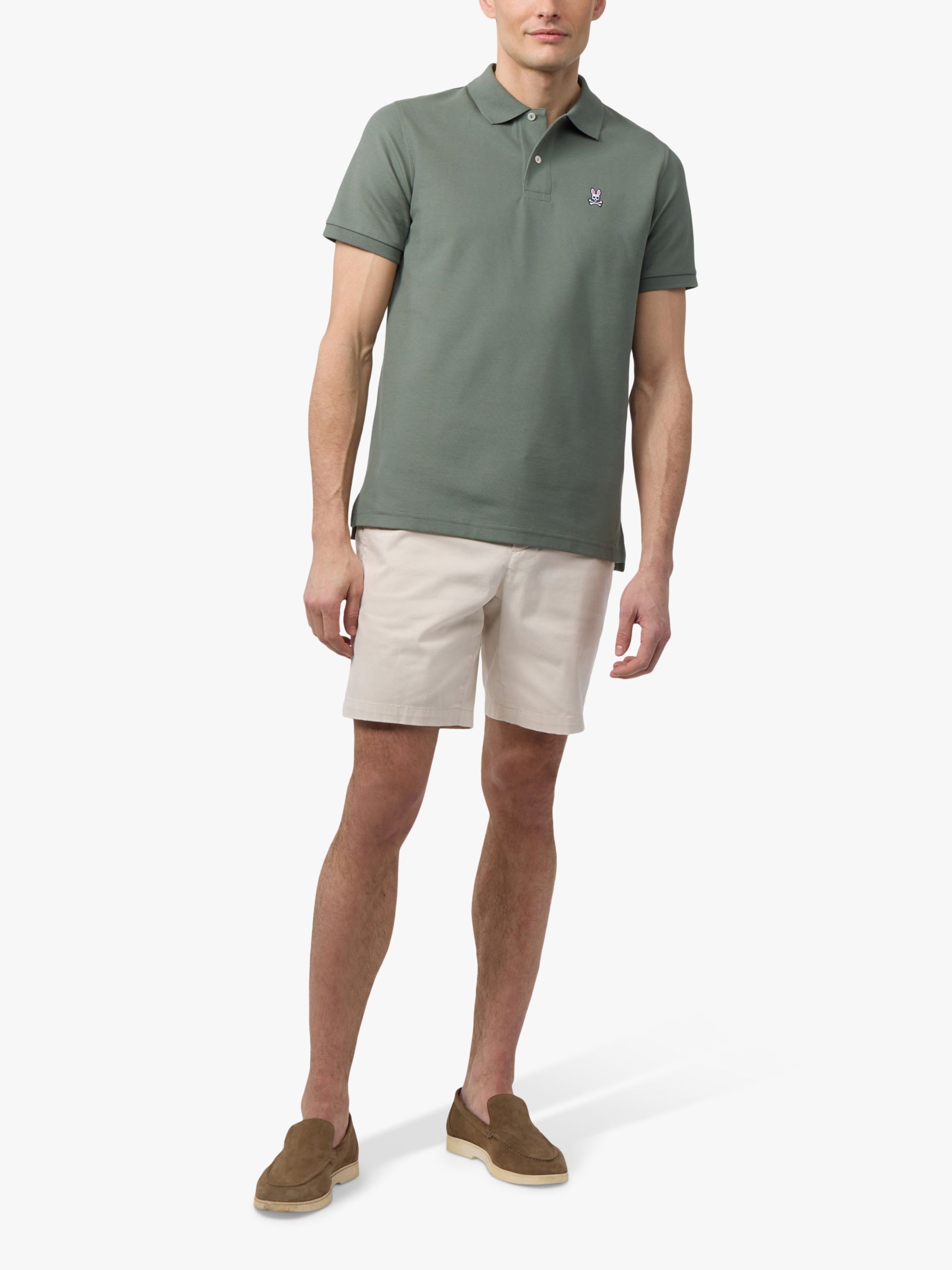 Psycho Bunny Classic Pique Polo Shirt, Agave at John Lewis & Partners