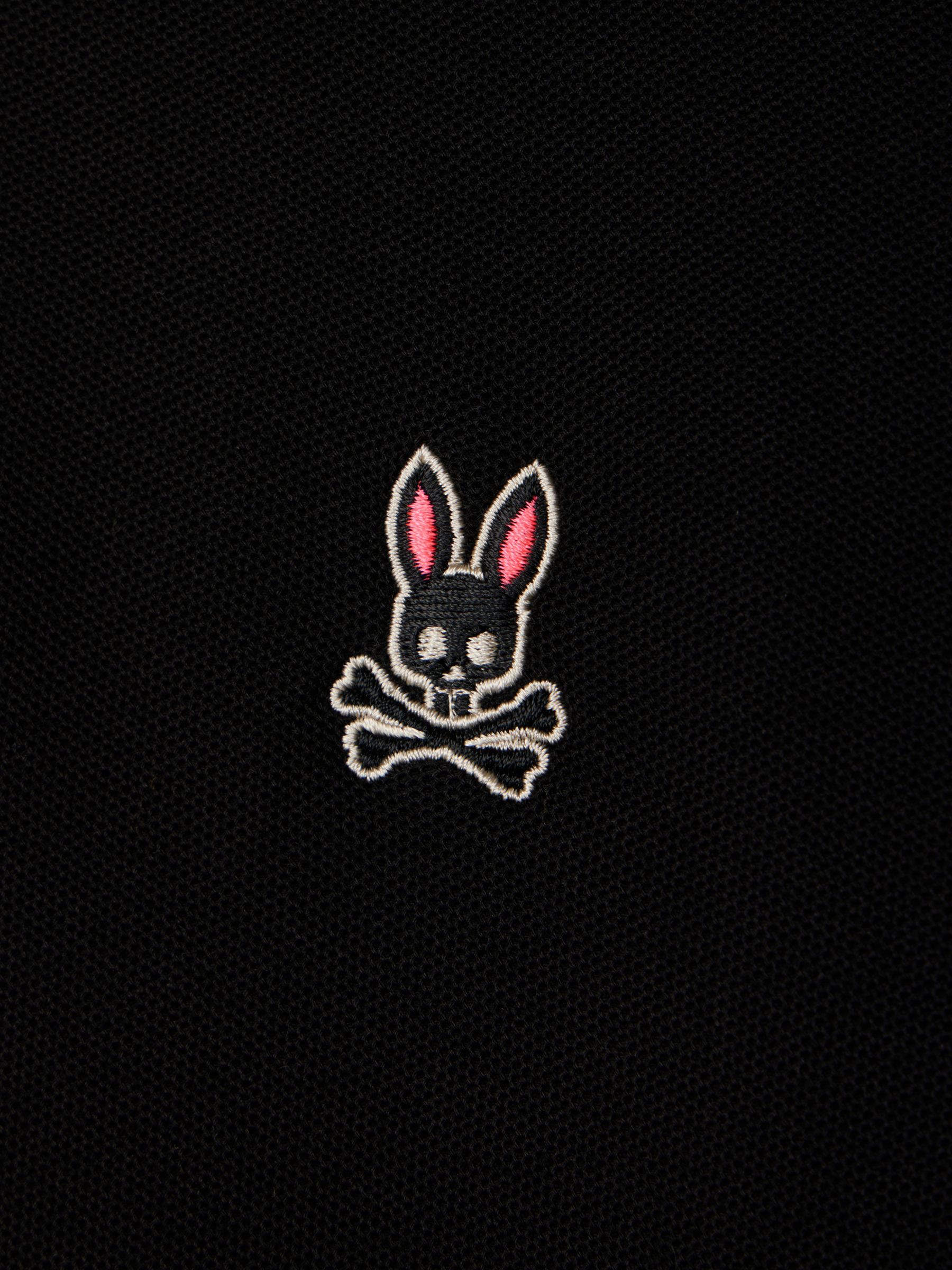 Psycho Bunny Kingsbury Pique Polo Shirt, Black, S