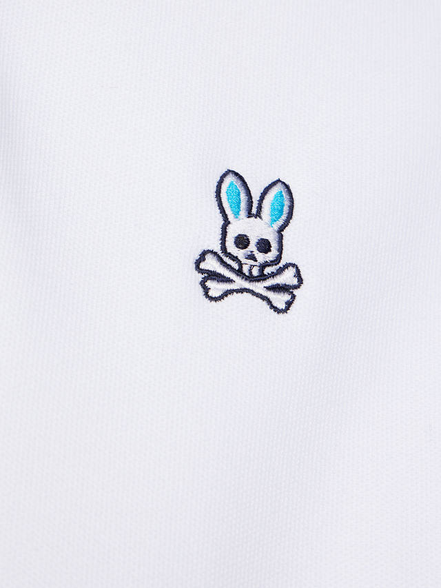Psycho Bunny Troy Pique Polo Shirt, White