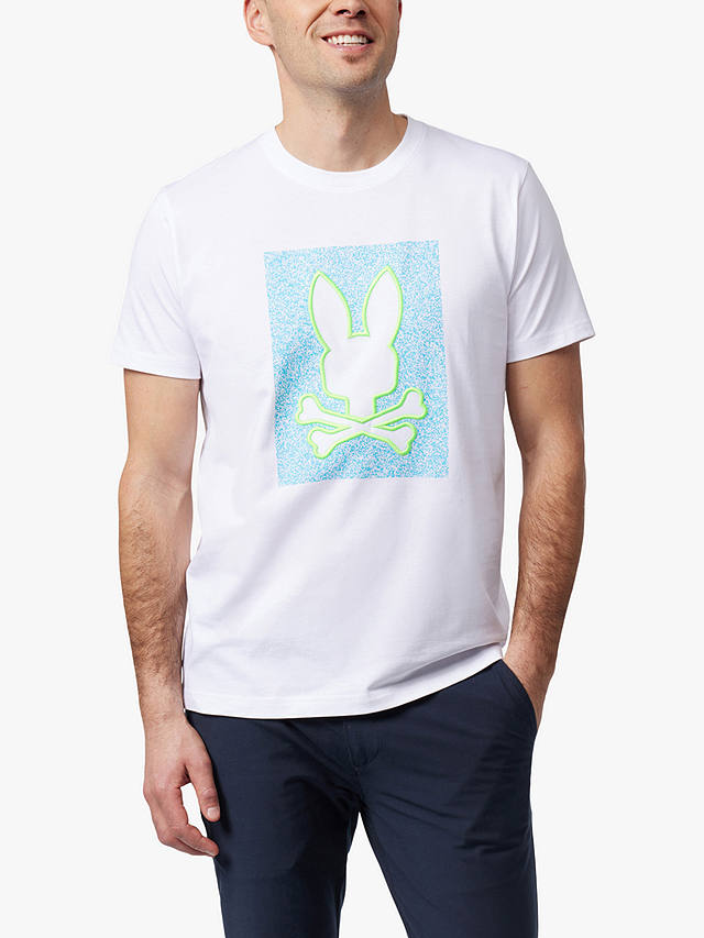 Psycho Bunny Livingston Graphic T-Shirt, White/Multi