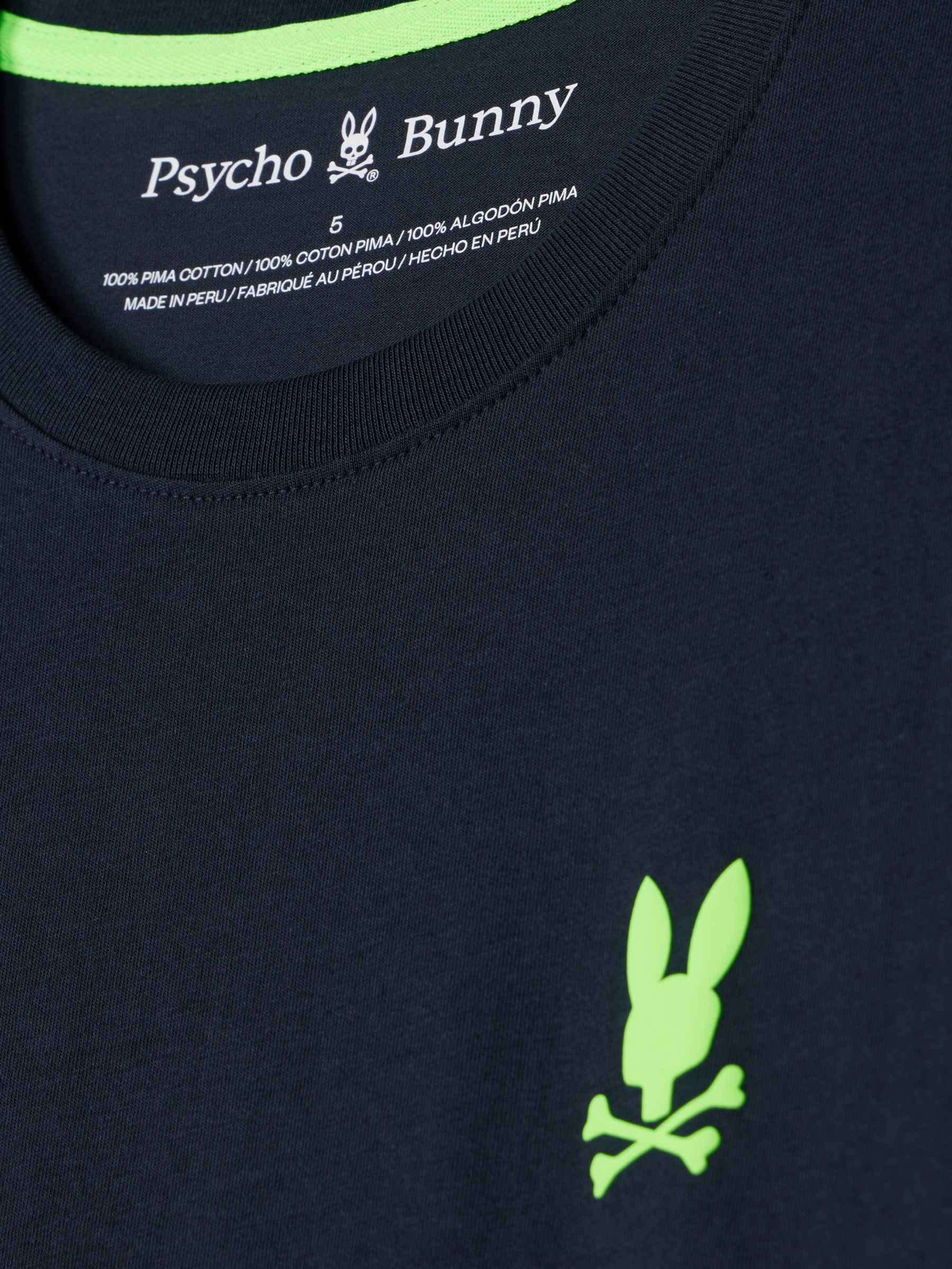Psycho Bunny Sloan Back Graphic T-Shirt, Navy/Multi, L