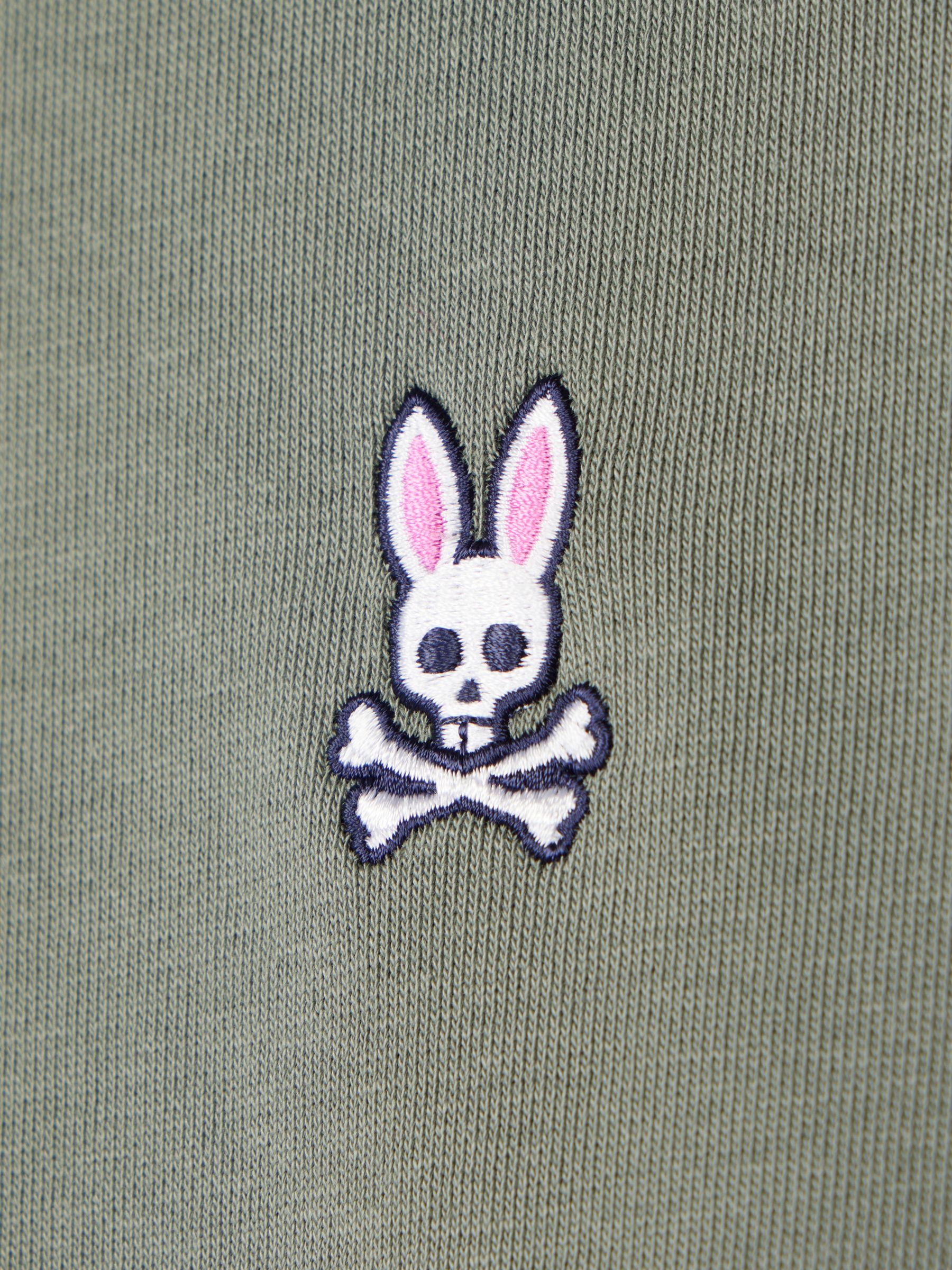 Psycho Bunny French Terry Pullover Hoodie, Green, S