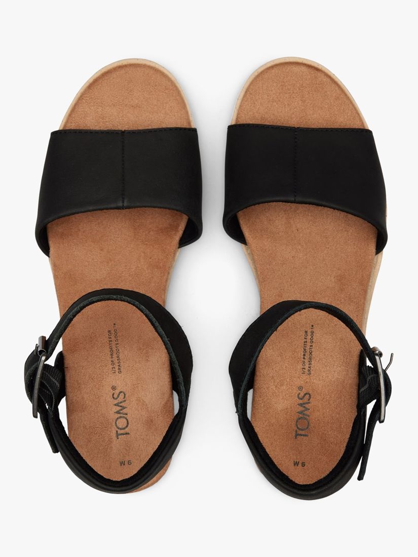 Buy TOMS Diana Wedge Leather Sandals Online at johnlewis.com