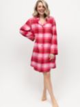 Cyberjammies Noelle Check Brushed Cotton Nightshirt, Red