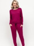 Cyberjammies Penelope Slouch Long Pyjama Set, Berry