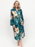 Cyberjammies Goldie Floral Dressing Gown, Teal