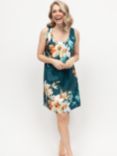 Cyberjammies Goldie Floral Nightdress, Teal