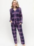 Cyberjammies Edie Check Long Pyjama Set, Navy