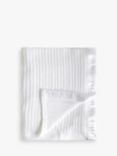John Lewis Organic Cotton Cellular Baby Blanket, Seconds, White