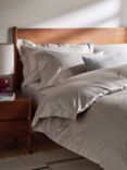 John Lewis Soft & Silky 400 Thread Count Egyptian Cotton Fitted Sheet, Latte