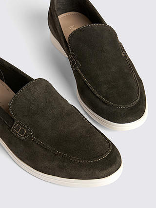 Moss Suede Casual Loafers, Khaki
