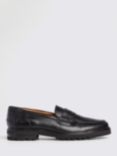 Moss Camden Chunky Leather Loafers, Black