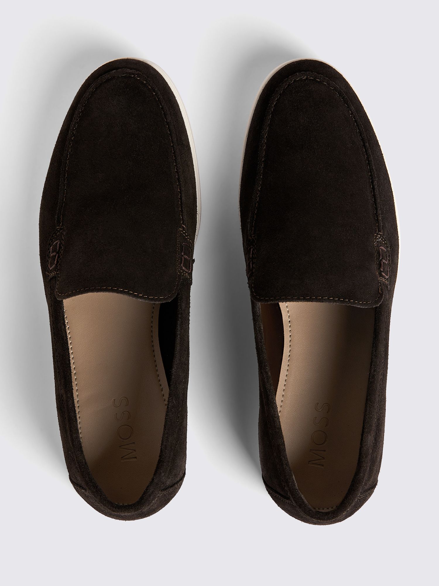Moss Suede Casual Loafers, Brown, 9