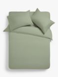 John Lewis Soft and Silky 500 Thread Count Supima Cotton Blend Duvet Cover Set, Myrtle Green
