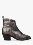 Moda in Pelle Maevie Leather Western Ankle Boots, Pewter