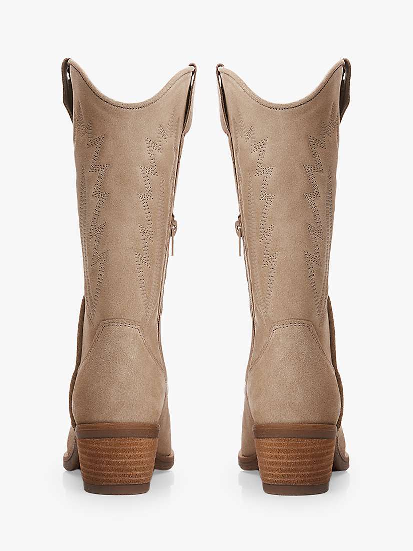 Buy Moda in Pelle Fanntine Suede Cowboy Boots, Stone Online at johnlewis.com