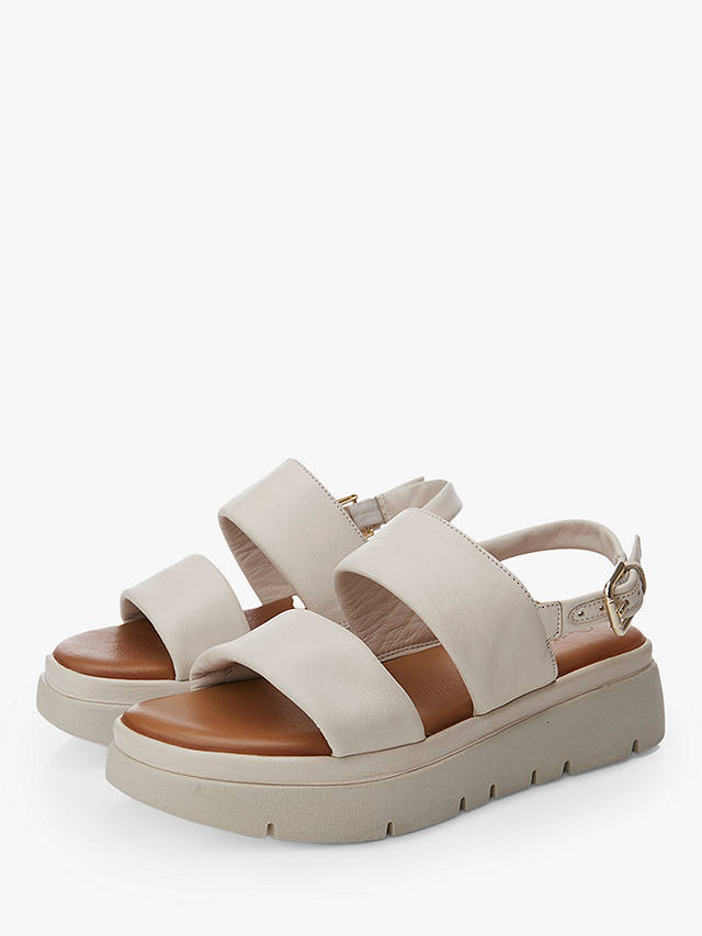 Moda in Pelle Netty Padded Leather Flatform Sandals, Off White