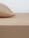John Lewis Soft & Silky Supima Cotton Blend 500 Thread Count Fitted Sheets, Champagne