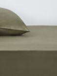 John Lewis Soft & Silky Supima Cotton Blend 500 Thread Count Fitted Sheets, Myrtle Green