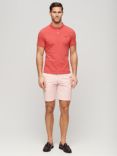 Superdry Classic Pique Polo Shirt, Hibiscus Red Marl