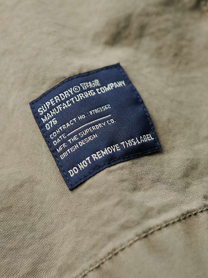 Buy Superdry Military Organic Cotton Short Sleeve Shirt, Light Khaki Green Online at johnlewis.com