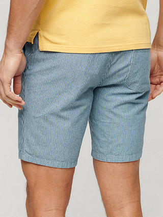 Superdry Bermuda Shorts, Indigo Chalk Stripe