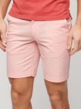 Superdry Slim Fit Stretch Chino Shorts, Pink Sunset