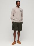 Superdry Contrast Stitch Cargo Shorts, Washed Olive