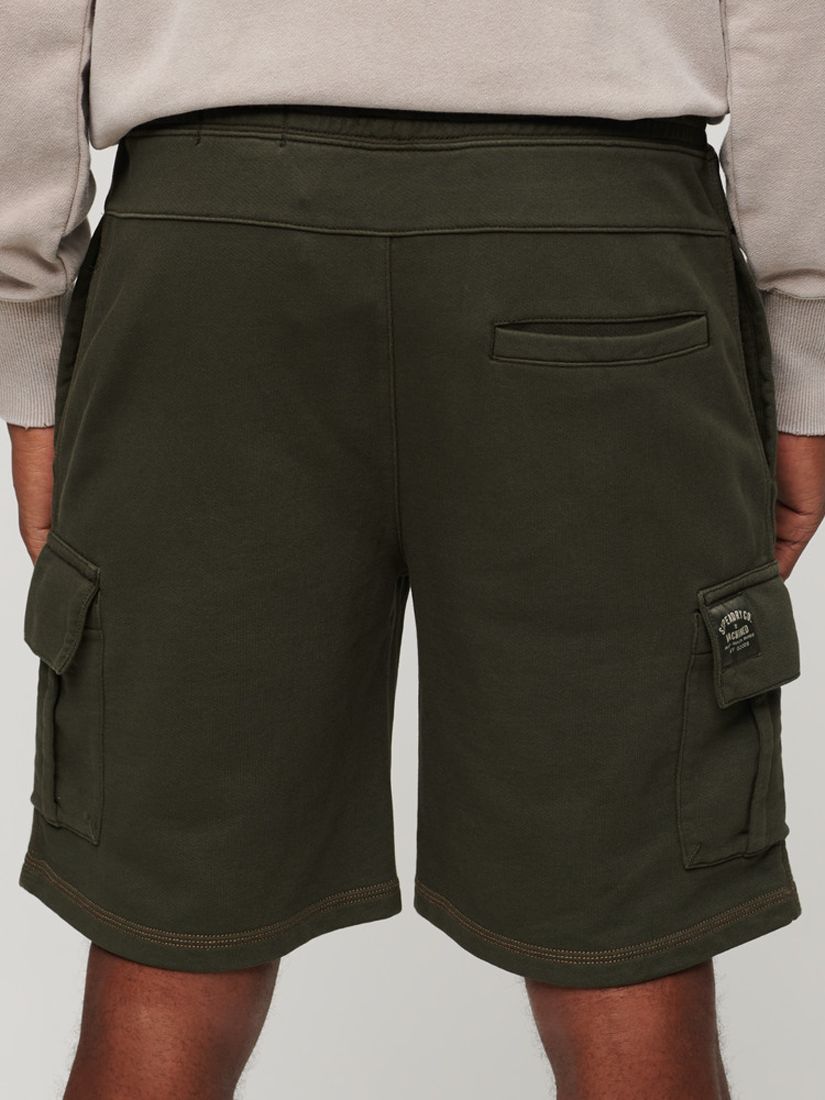 Superdry Contrast Stitch Cargo Shorts, Washed Olive, M