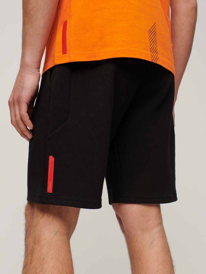 Buy Superdry Sport Tech Logo Tapered Shorts, Black Online at johnlewis.com