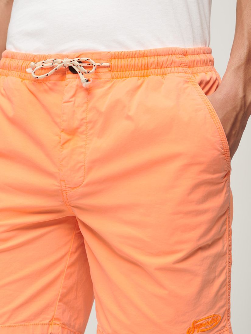 Superdry Drawstring Walk Shorts, Peach, S