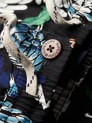 Superdry Floral Print Bermuda Shorts, Aya Black/Multi