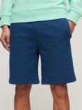 Superdry Essential Logo Jersey Cotton Shorts, Pilot Mid Blue