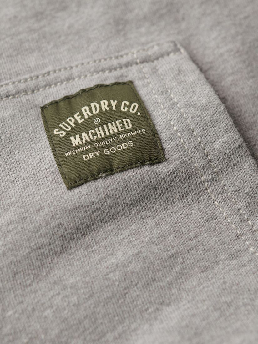 Superdry Contrast Stitch Relaxed Overhead Hoodie, Washed Grey Marl, XL