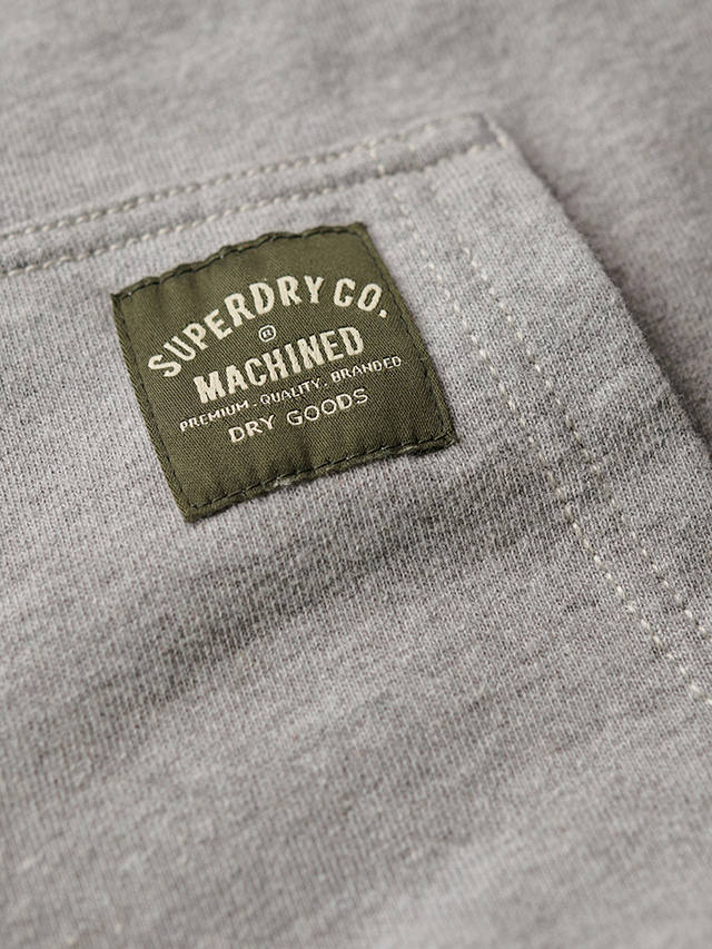 Superdry Contrast Stitch Relaxed Overhead Hoodie, Washed Grey Marl