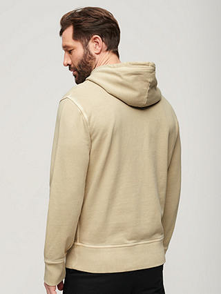 Superdry Contrast Stitch Relaxed Overhead Hoodie, Washed Pelican Beige