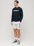 Superdry Sportswear Logo Loose Crew Sweatshirt, Eclipse Navy