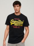 Superdry Vintage Logo Duo T-Shirt, Jet Black