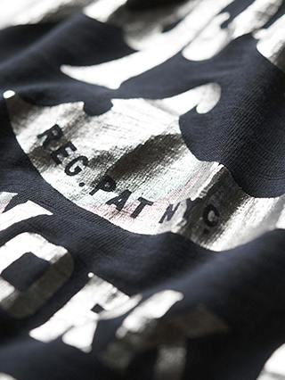 Superdry Metallic Workwear Graphic T-Shirt, Eclipse Navy Slub