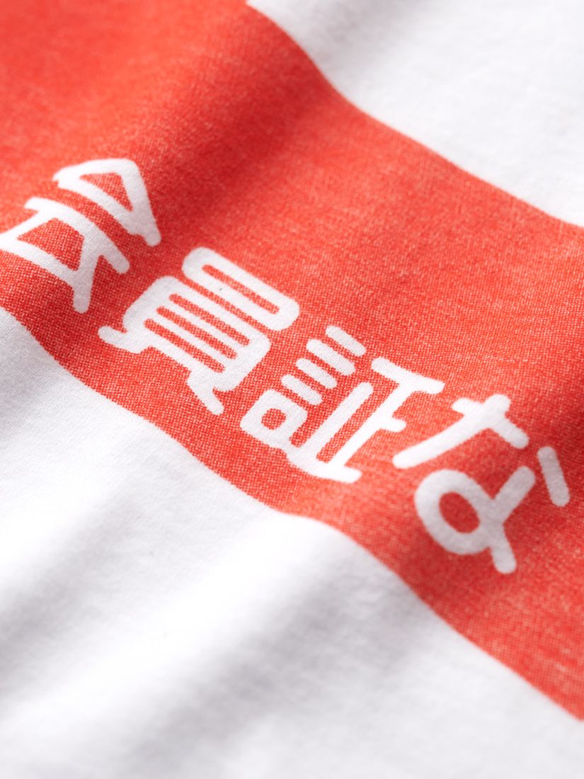 Superdry Osaka Graphic T-Shirt, Optic/Red, S