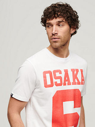 Superdry Osaka Graphic T-Shirt, Optic/Red