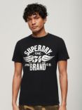 Superdry Reworked Classic Graphic T-Shirt, Nero Black Marl