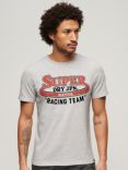 Superdry Reworked Classic Graphic T-Shirt, Flake Grey Marl