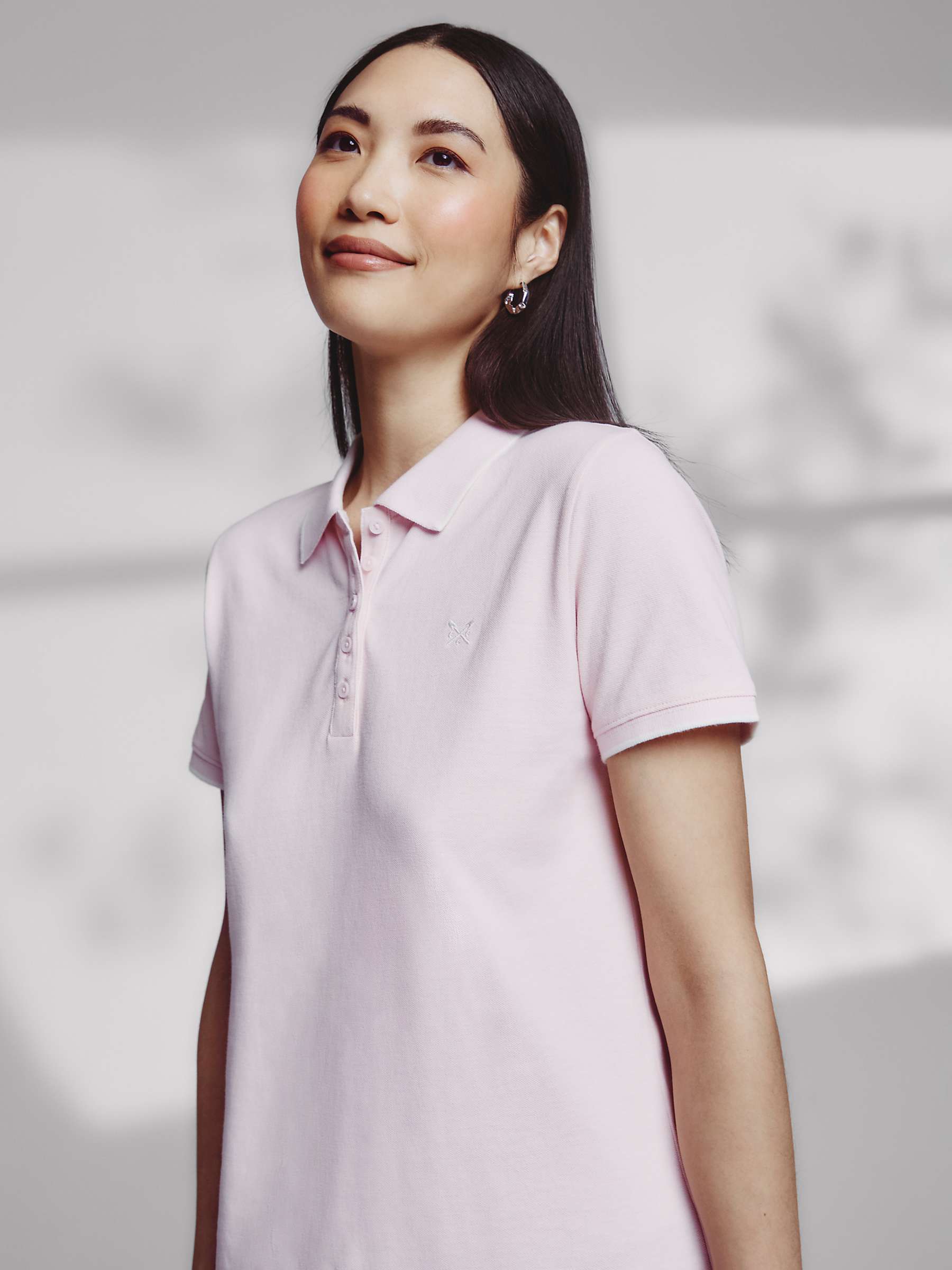 Buy Crew Clothing Classic Short Sleeve Polo T-shirt, Bright Pink Online at johnlewis.com
