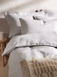 John Lewis Comfy & Relaxed Washed Linen Deep Fitted Sheets, Pale Grey