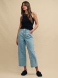 Nobody's Child Cropped Wide Leg Jeans, Blue