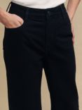 Nobody's Child Cropped Wide Leg Jeans, Black
