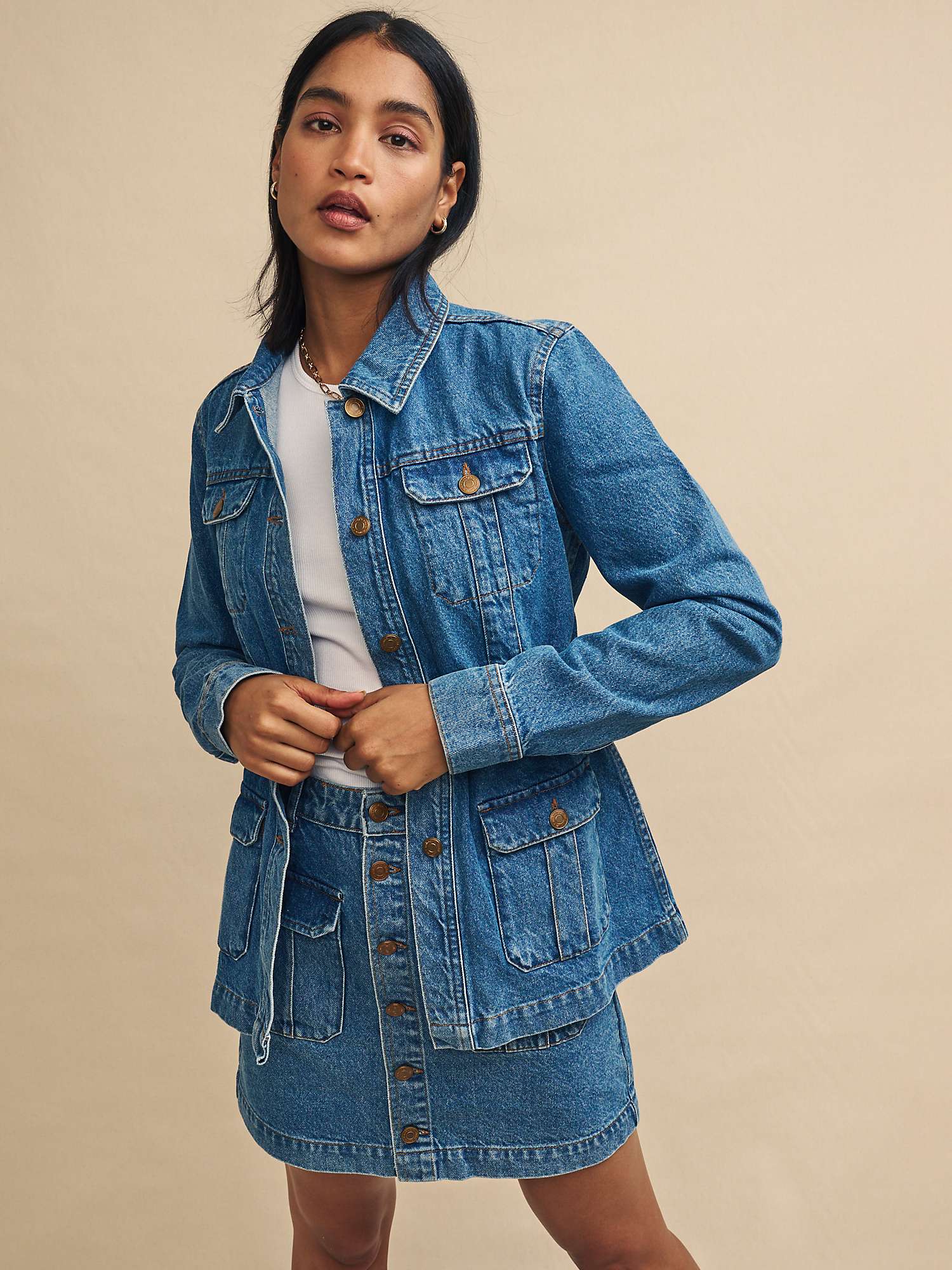 Buy Nobody's Child Hatton Safari Denim Jacket, Blue Online at johnlewis.com