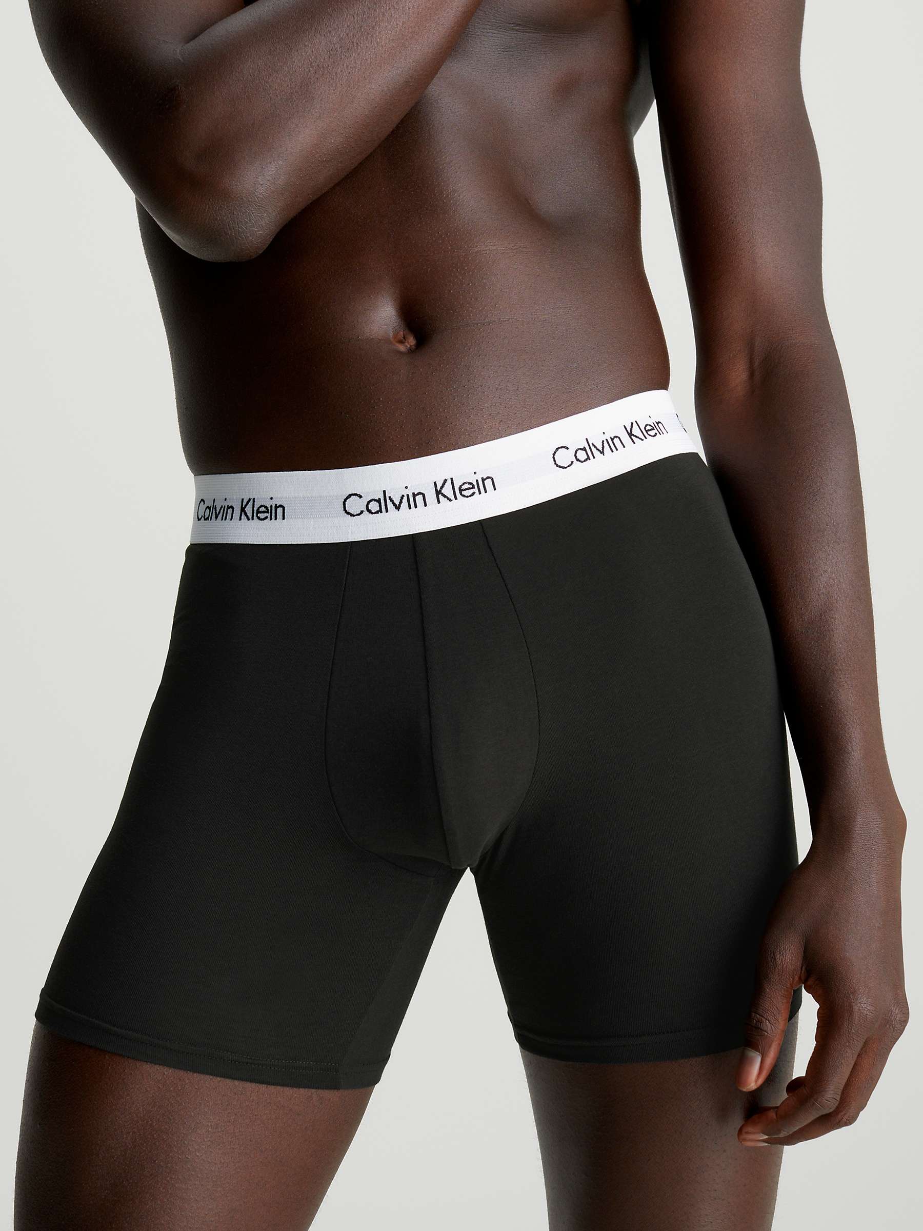 Buy Calvin Klein Boxer Briefs, Pack of 3, Black Online at johnlewis.com